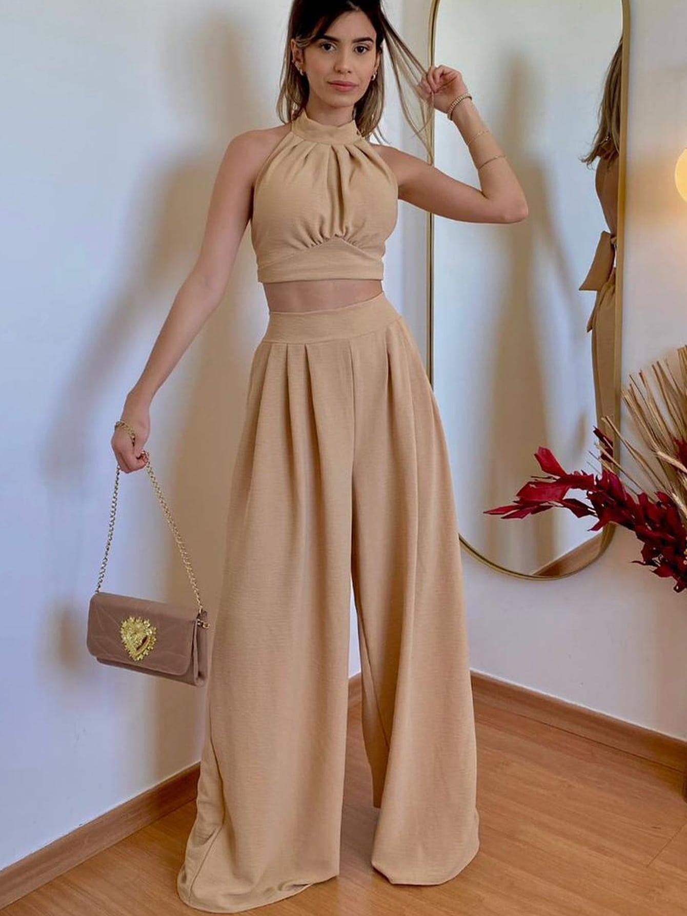 Conjunto Feminino Calça Pantalona
