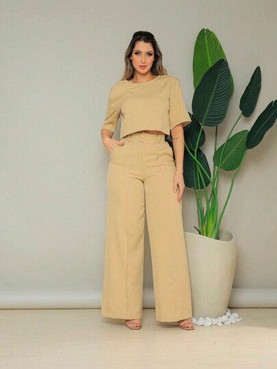Conjunto de Alfaiataria Manga Curta – Estilo e Conforto em Uma Só Peça