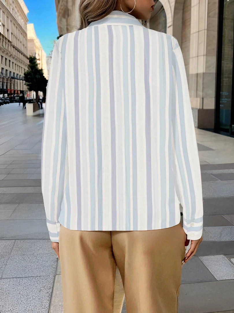 Camisa listrada de Cetim