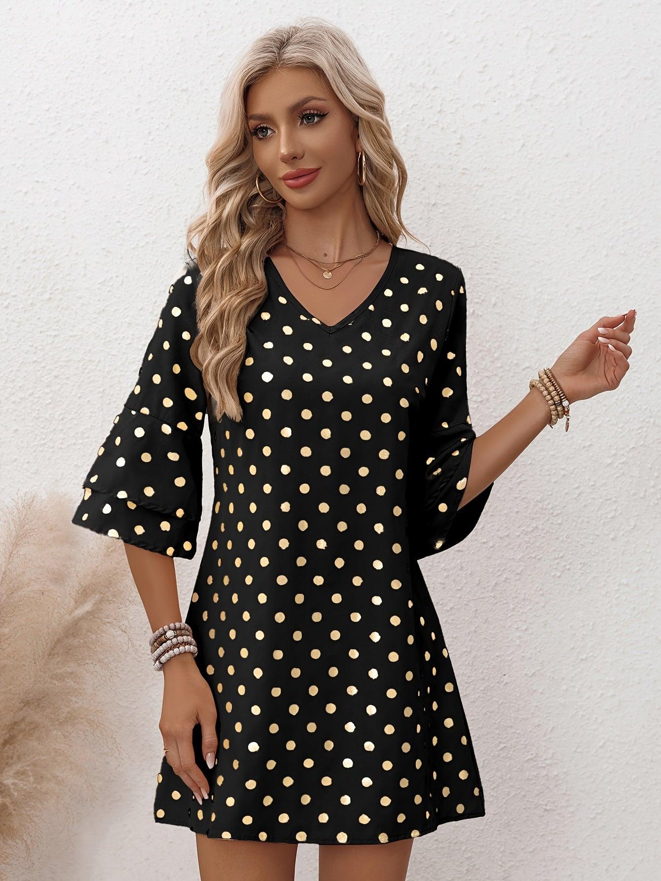 Vestido Estampado Poá