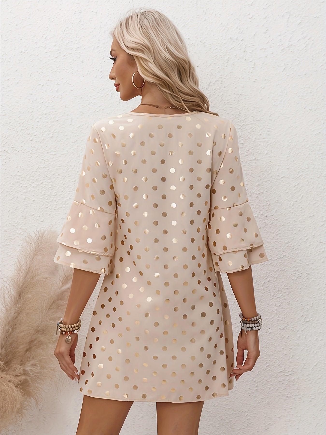 Vestido Estampado Poá