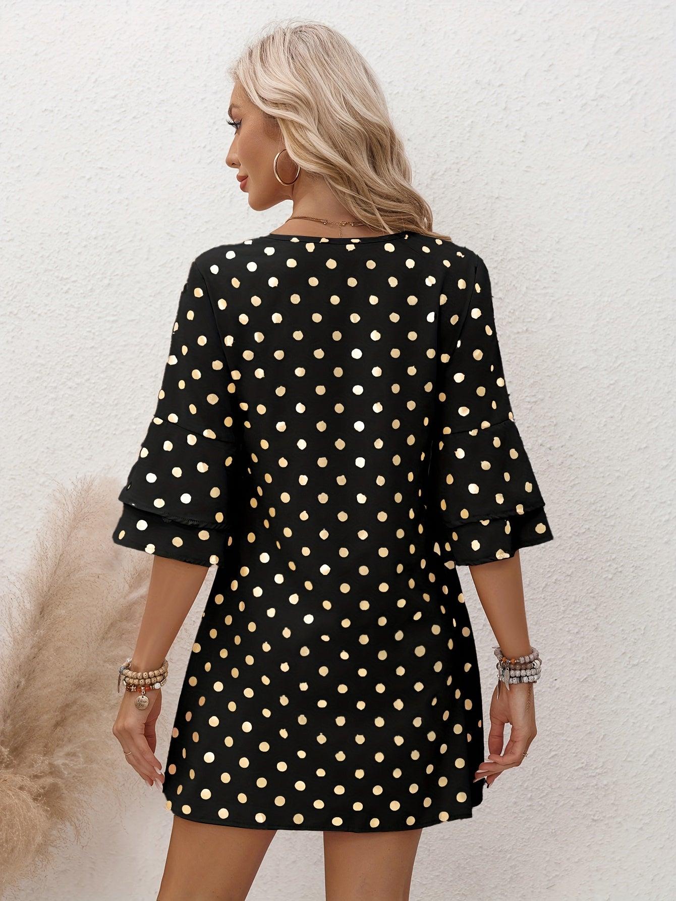 Vestido Estampado Poá