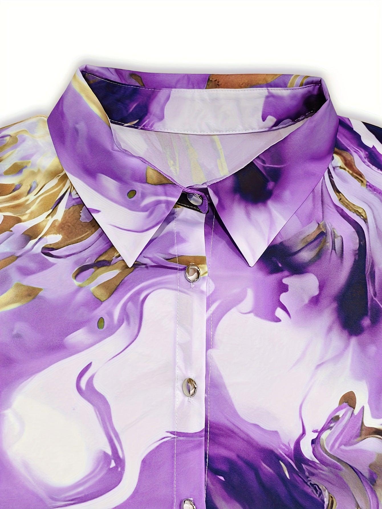 Blusa com Gola Lapela - Allover