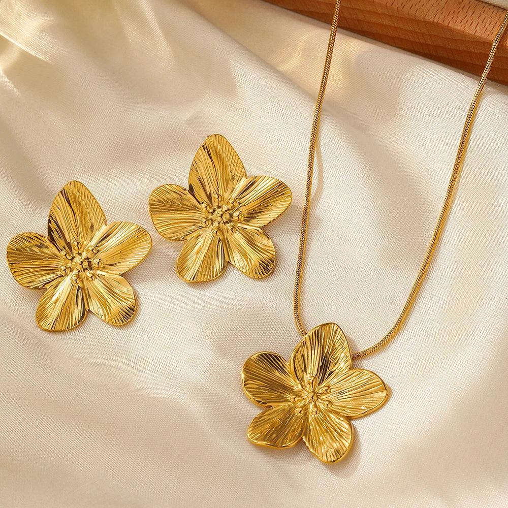 Conjunto de Joias Francês Vintage - Brinco e Colar