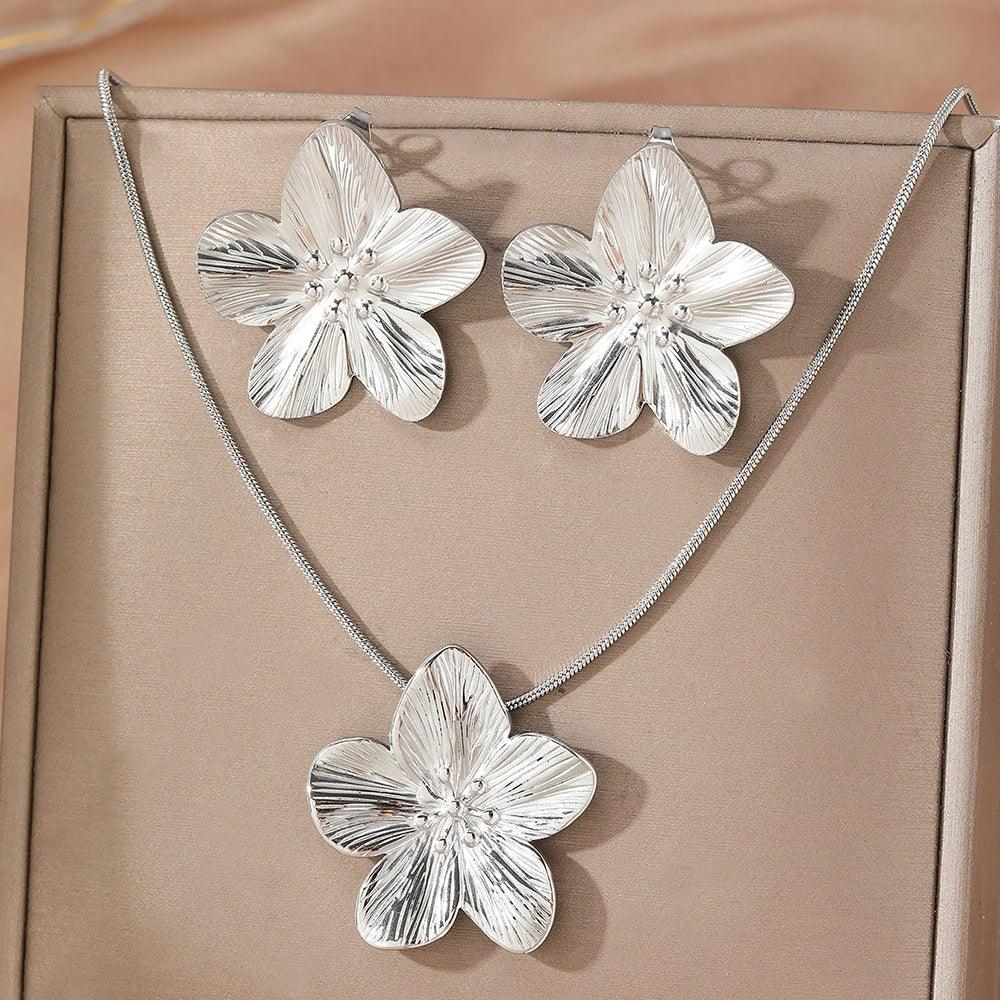 Conjunto de Joias Francês Vintage - Brinco e Colar