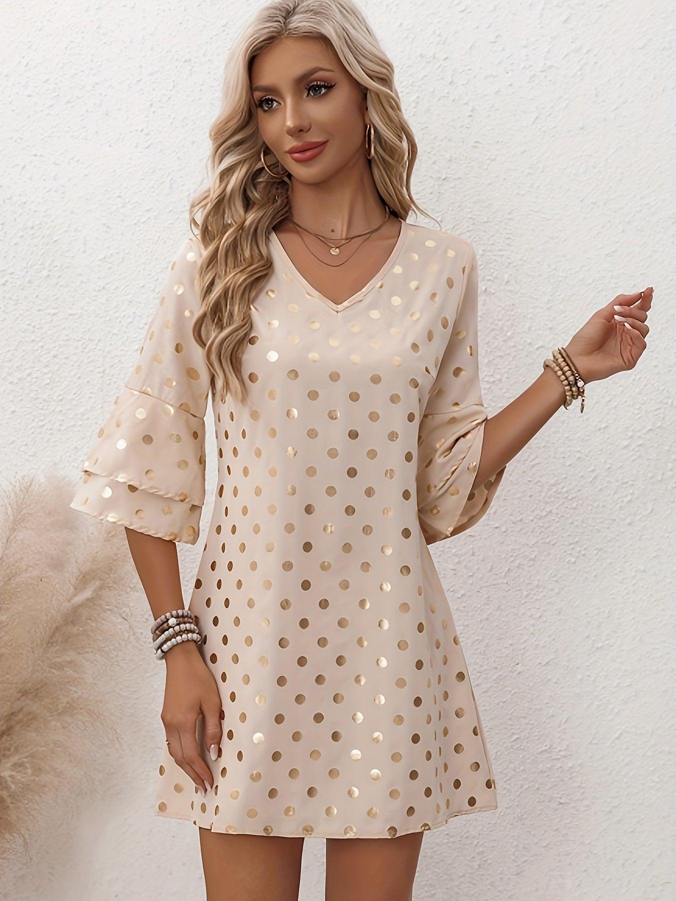 Vestido Estampado Poá