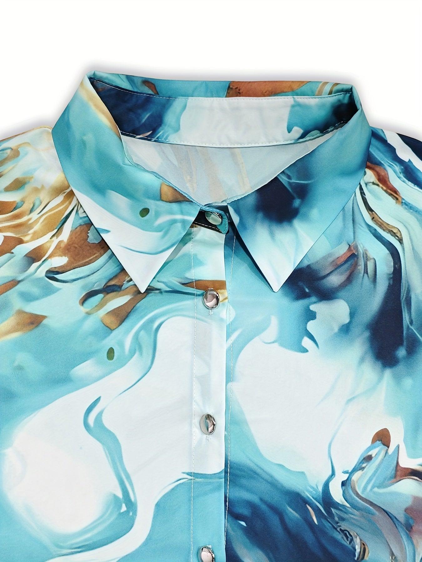 Blusa com Gola Lapela - Allover