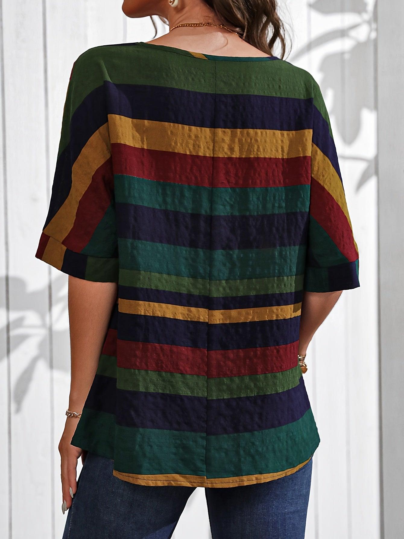 Blusa Solta de Manga Curta