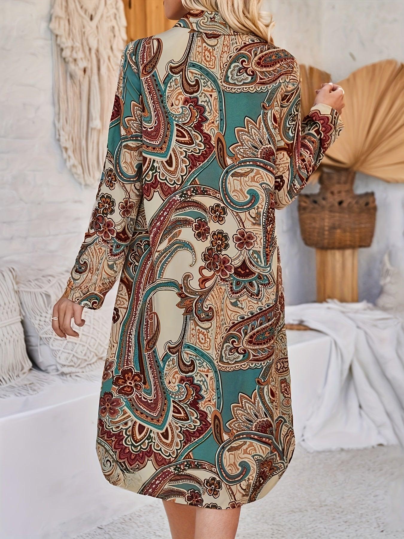 Vestido Verão Estampado Paisley